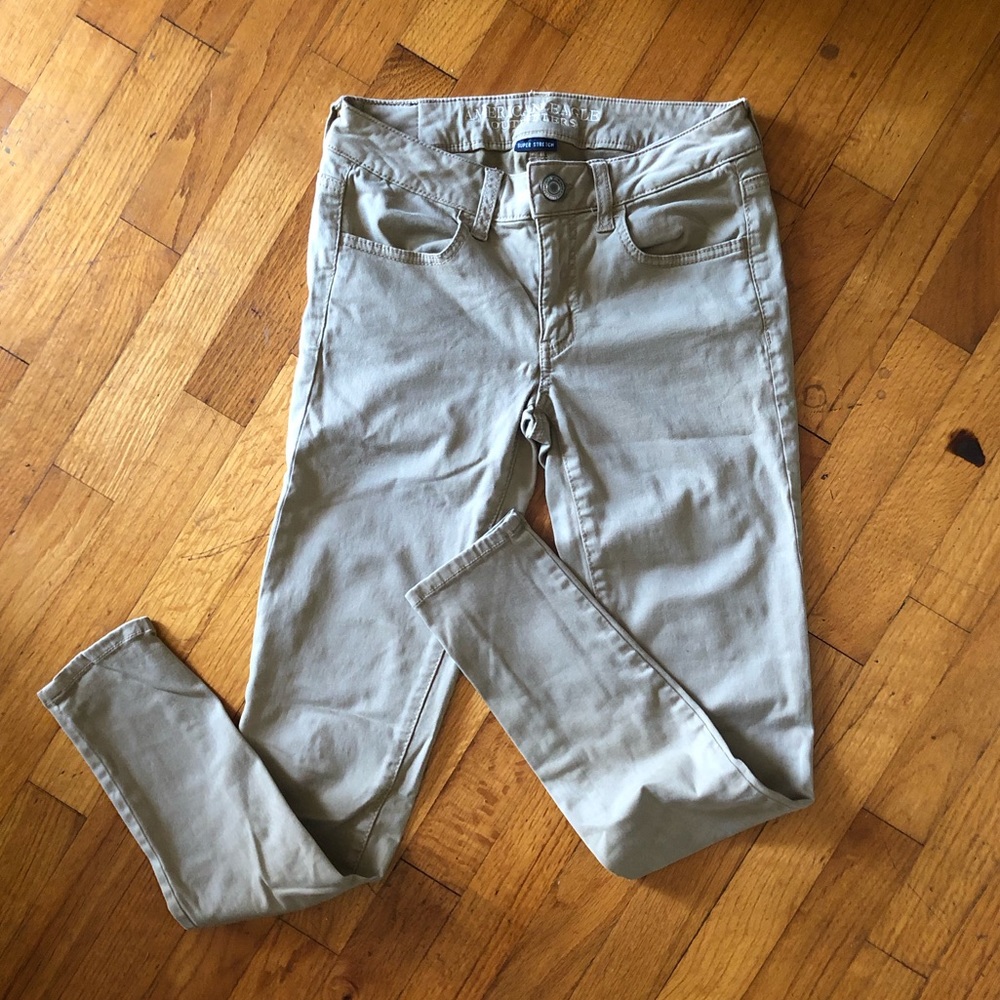 American Eagle Khaki Skinny Pants